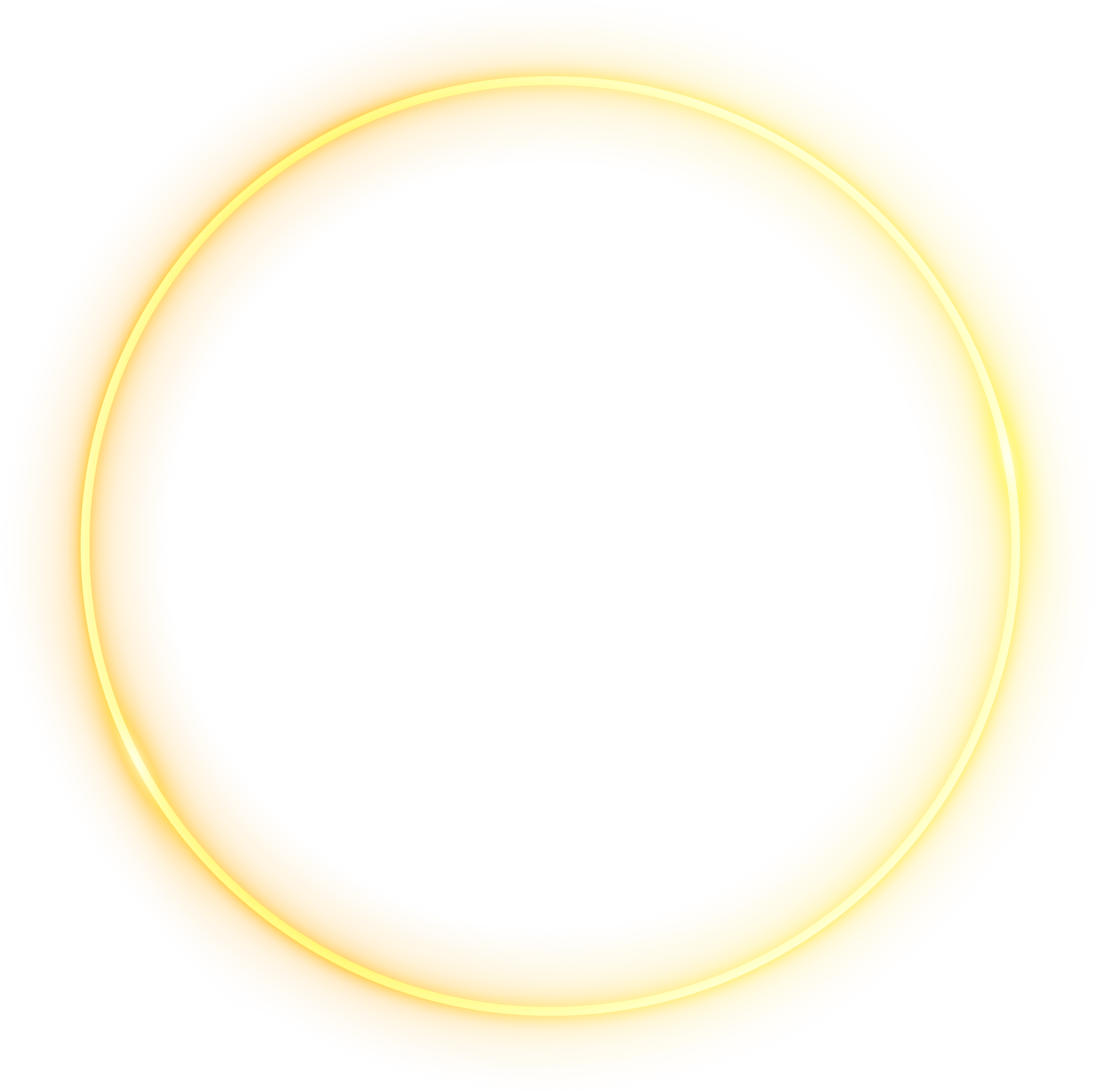 Gold circle neon light